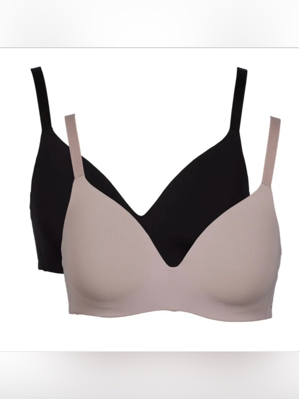 Calvin Klein Microfiber Stretch 2-Pack Bras - Black & Nude - Picture 2 of 7